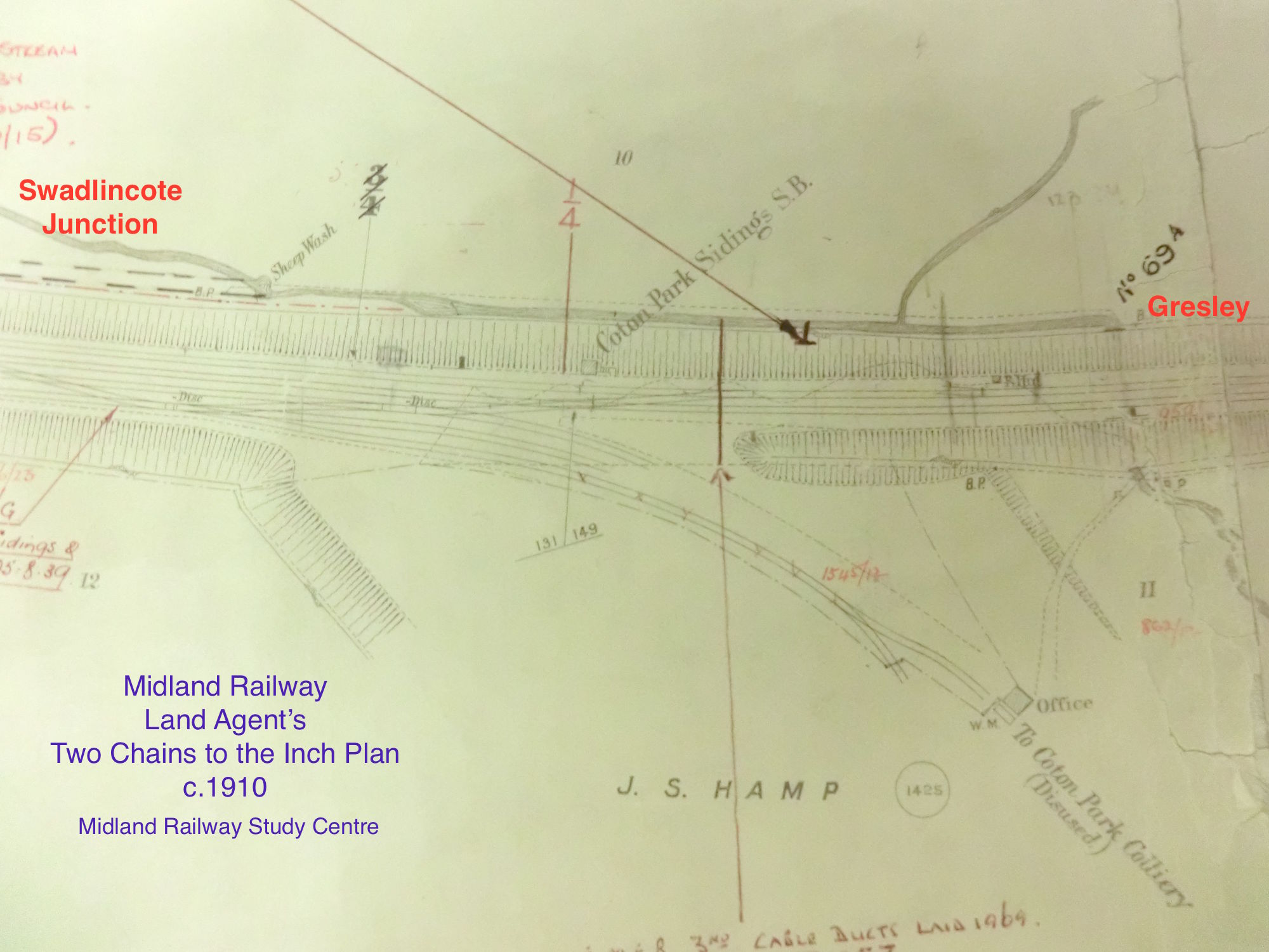 c.1910 plan of Coton Park area