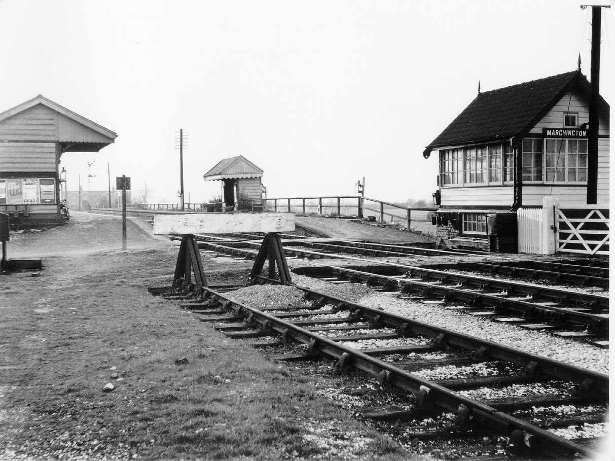 Marchington signal box with siding in the foreground