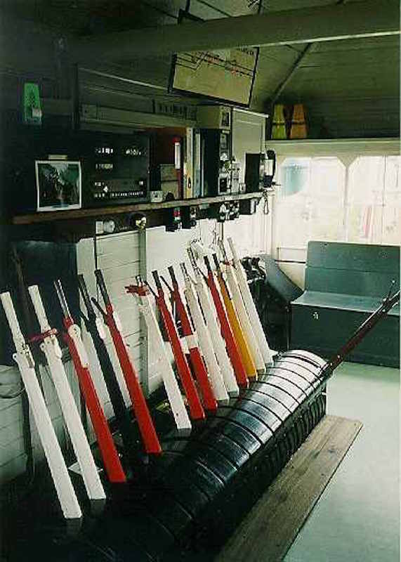 Inside Newark (Doncaster train describer on block shelf)