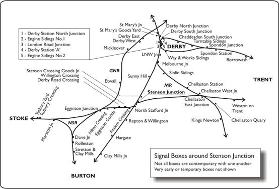 Diagram of lines in the area